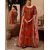 Women Ethnic Red Viscose Rayon Embroidered Un-Stitched Salwar Suit Set