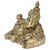 Shubh Sanket Vastu Brass Kuber Maharaj Resting Statue 4 x3.5 Inch Gold 1040 GM