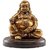 Shubh Sanket Vastu Brass Made Laughing Buddha Idol in Sitting Position Wooden Base Size (8 x3.5 Inches)