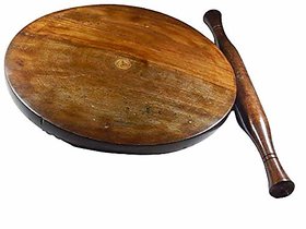 ZOLTAMULATA Wooden Chakla Belan/Rolling Pin with Board for Making Chapati