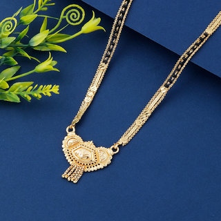 SILVER SHINE Desinger Gold Plated Pendant Necklace Mangalsutra For Women Jewellery