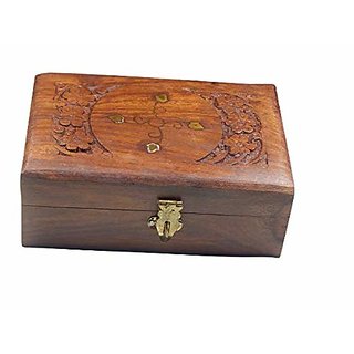 ZOLTAMULATA Traditional Handmade Wooden Rectangular Spice Jar / Container