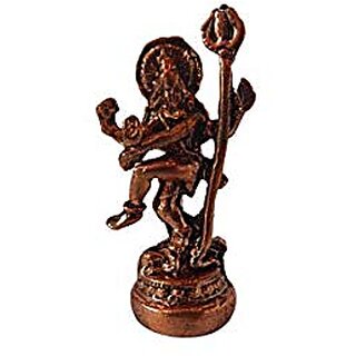                       Zoltamulata Copper nataraj showpiece Lord Shiva Dancing Nataraja Small Home and car Decor ( 1.5 x 1 x 3 ) cm 18g                                              