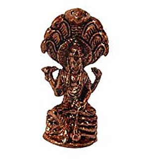                       Zoltamulata Copper Lord Vishnu showpiece god Vishnu Idol Home and car Decor ( 1.5 x 1 x 3 ) cm 17g                                              