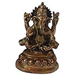                      Zoltamulata Rare astadhatu Lord Ganesha showpiece ganapathi Idol Home and car Decor ( 7 x 5.5 x 9.5 ) cm 608g                                              