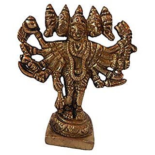                       Zoltamulata Rare astadhatu panchmukhi Hanuman Idol showpiece Home and car Decor ( 6 x 2 x 7 ) cm 136g                                              