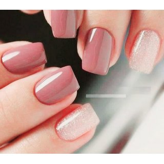 Buy Light pink with spackle Artificial Nails set of 30 Online - Get 41% Off