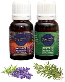Moriox Aromas Lavender and Tea Tree essential oils (Pack of 2)