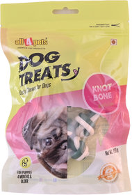 All4pets Knot Bone Green Tea Flavour-100g(For Puppies)