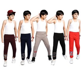 Kavin's Trendy looking Cotton Full-Pants, Pack of 5, Multicolored - Junior Pant