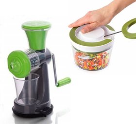 plastic hand green juicer with big dori chooper