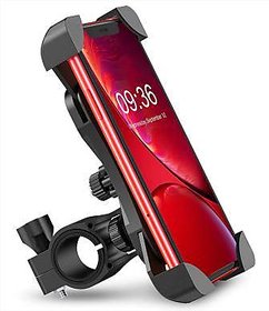 Anti-Shake Bike Phone Mount, 360 Rotation Bicycle Motorcycle Phone Mount Holder Stand