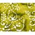 Spillbox Handprinted Batik printed Cotton Unstitched fabric material for women Dress/Palazzos-GREEN YELLOW-1 METRE