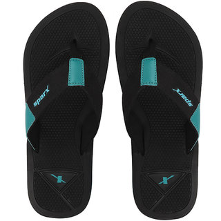 Buy Sparx Men s Black Sea Green Thong Slippers Online 459 from ShopClues