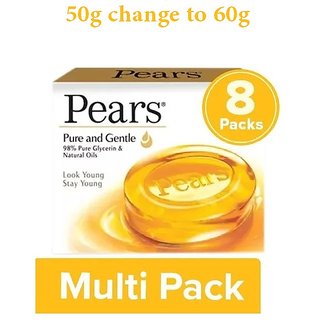 Pears Soap Bar - Pure Gentle, 8x50g Pears Soap Bar - Pure Gentle, 8x50g