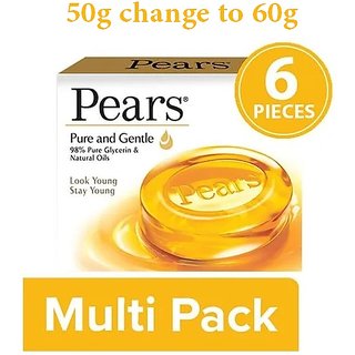 Pears Soap Bar - Pure Gentle, 6x50g Pears Soap Bar - Pure Gentle, 6x50g