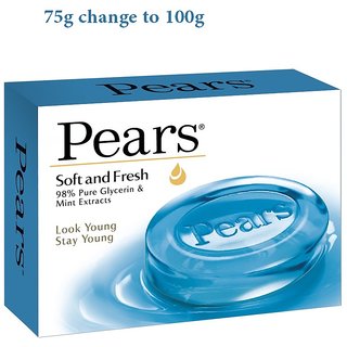                       Pears Soft and Fresh Bathing Bar, 75g (Pack Of 3)                                              