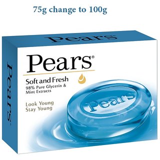 Pears Soft and Fresh Bathing Bar, 75g (Pack Of 4) Pears Soft and Fresh Bathing Bar, 75g (Pack Of 4)