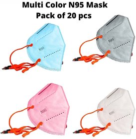 JO N-95 Headloop Mask (5 Layer Without Filter) Anti Pollution, Reusable And Respirator N-95 Mask- Pack Of 20