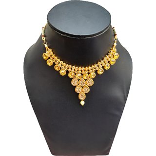 Aarable Classic Gold Plated Jewellery  For Women Necklace  (Set)