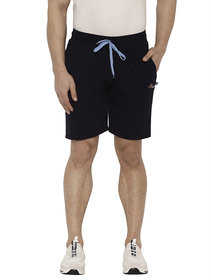 Muffy Men's Navy Blue Cotton Solid Shorts