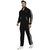 Muffy Men's Black Hosiery Solid High-Neck Tracksuit