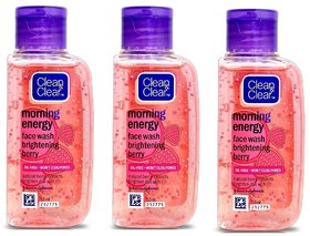 Clean  Clear Morning Energy Berry Face Wash, 50Ml (Pack Of 3)