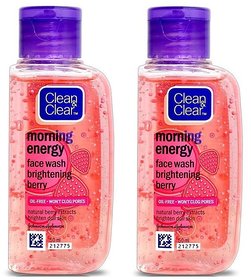 Clean  Clear Morning Energy Berry Face Wash, 50Ml (Pack Of 2)