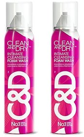 Clean  Dry Intimate Cleansing Foam Wash 85 g ( Pack Of 2 )