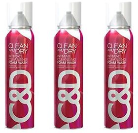 Clean And Dry Intimate Cleansing Foam Wash Pack Of 3