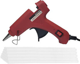BANDOOK RED 20W 20WATT WITH 15 TRANSPARENT STICKS Standard Temperature Corded Glue Gun (7 mm)