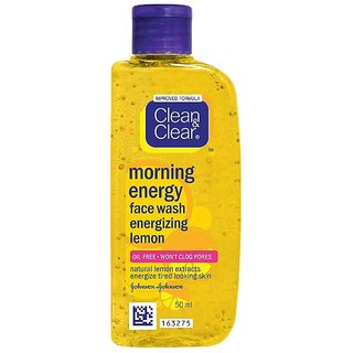Clean Clear Morning Energy Lemon Face Wash, 50ml - Pack Of 4 Clean Clear Morning Energy Lemon Face Wash, 50ml - Pack Of 4