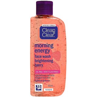 Clean Clear Morning Energy Berry Face Wash, 50ml - Pack Of 4 Clean Clear Morning Energy Berry Face Wash, 50ml - Pack Of 4