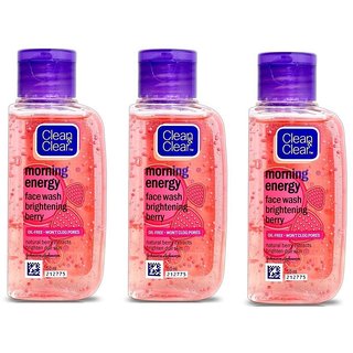                       Clean  Clear Morning Energy Berry Face Wash, 50Ml (Pack Of 3)                                              