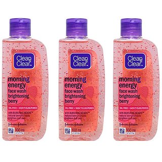 Clean Clear Morning Energy Face Wash - Berry 100 ml x 3 Clean Clear Morning Energy Face Wash - Berry 100 ml x 3