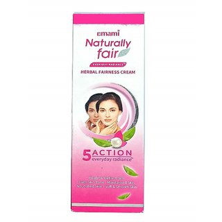                       Emami Naturally Fair EVERYDAY RADIANCE Herbal Fairness Cream 25ml (Pack of 5)                                              