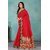Manohari Red Banarasi Silk Saree with Unstitiched Blouse Peace