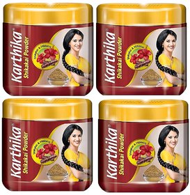 Karthika Shikakai Powder, 180gm (Pack of 4)