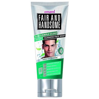 Emami Fair and Handsome 5 in 1 Pimple Clear Instant Fairness Face Wash, 50g - Pack Of 5