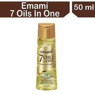 Emami 7 Oils in One Damage Control Hair Oil, 50ml - Pack Of 2 Emami 7 Oils in One Damage Control Hair Oil, 50ml - Pack Of 2