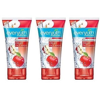 Everyuth Naturals Moisturizing Fruit Face Wash, 50G (Pack Of 3)