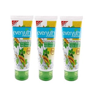                       Everyuth Naturals Anti Acne Anti Marks Tulsi Turmeric Face Wash 50g Pack of 3                                              