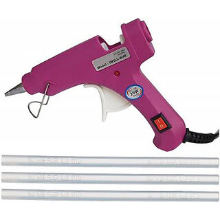                       bandook 20W With 03 Glue Sticks Hot Melt Glue Gun Purple Color                                              
