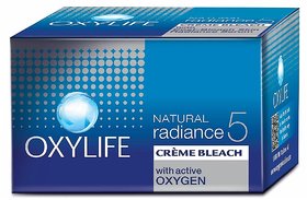 Oxylife Natural Radiance 5 Creme Bleach- With Active Oxygen-9 g (Pack Of 4)