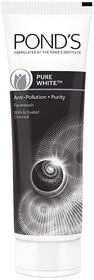 Ponds Pure White Anti Pollution Activated Charcoal Face Wash 50 g