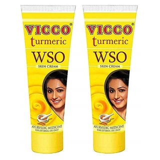 Vicco Turmeric-WSO Skin Cream - 60gm pack of 2 Vicco Turmeric-WSO Skin Cream - 60gm pack of 2