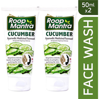 Roop Mantra Cucumber Face Wash (50 ml, Pack of 2) For Men Women Roop Mantra Cucumber Face Wash (50 ml, Pack of 2) For Men Women