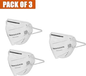 3M 9004IN Air-purifying Respirator Face Mask with Nose Pin (Pack of 3) 9004ING03