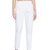 Camellias White Cotton Pant for Women