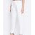 Camellias White Cotton Pant for Women